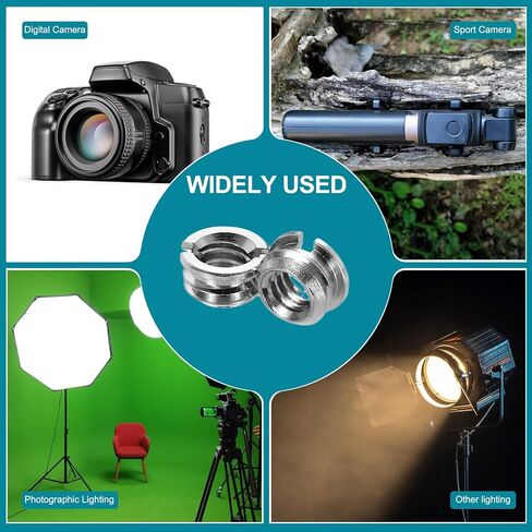 Patikil 9pcs 1/4 "أنثى إلى 3/8" ذكور الخيط تقليل محولات ترايبود جبل برغي الصلب in Kuwait