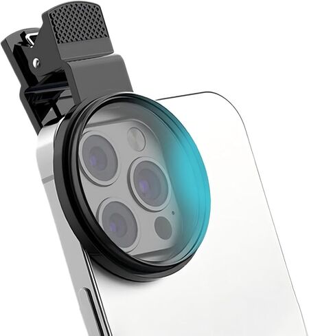 52mm Phone Camera Lens Clip-On CPL with Polarizing Filter, Compatible with iPhone, Samsung, Reduces Glare & Reflections in Saudi Arabia