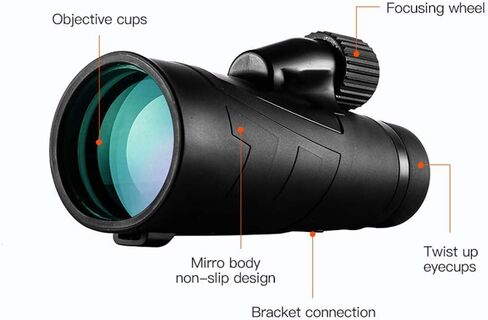 12X50 Waterproof High Power Prism Monoculars Scope Smartphone Holder Tripod Camping Hiking Travelling Sightseeing in Saudi Arabia