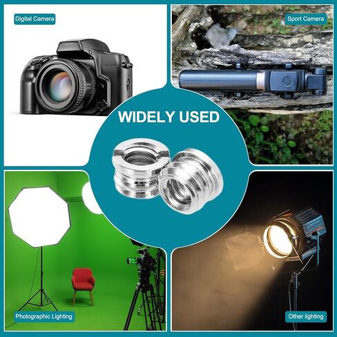 Patikil 9pcs 1/4 "أنثى إلى 3/8" ذكور الخيط تقليل محولات ترايبود جبل برغي الصلب in Kuwait