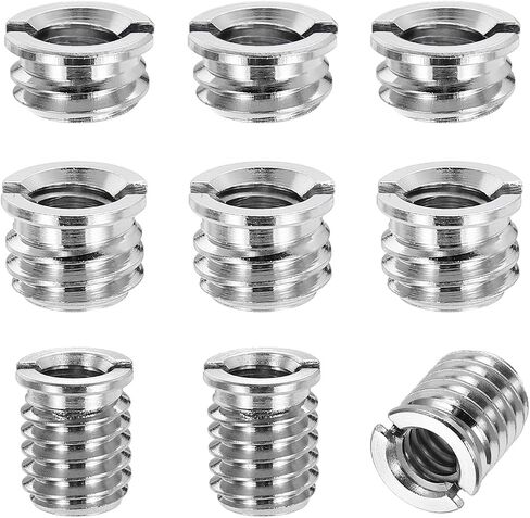 Patikil 9pcs 1/4 "أنثى إلى 3/8" ذكور الخيط تقليل محولات ترايبود جبل برغي الصلب in Kuwait