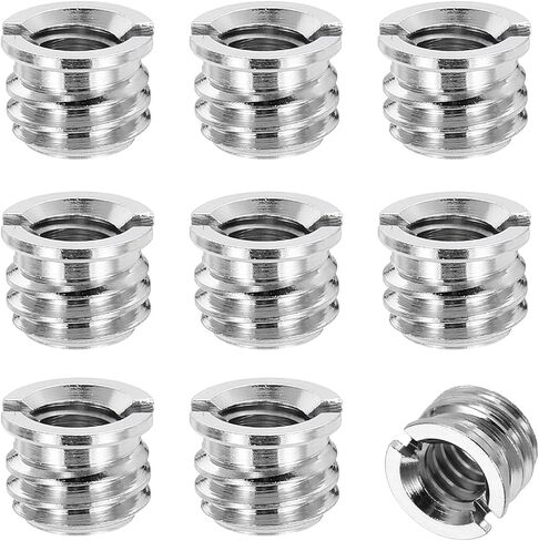 Patikil 9pcs 1/4 "أنثى إلى 3/8" ذكور الخيط تقليل محولات ترايبود جبل برغي الصلب in Kuwait