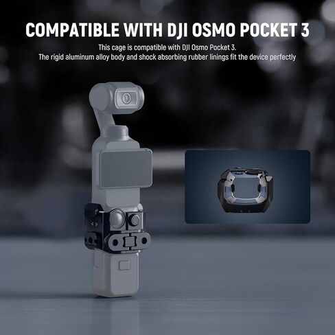 Neewer Pocket 3 Adapter Cage & Action Camera Adapter متوافق مع DJI Osmo Pocket 3 و Action 2 Magnetic Mount و Aluminium Almoy مع خيط 1/4 بوصة وحذاء بارد لملحقات التمديد ، AC009 Pro in Saudi Arabia