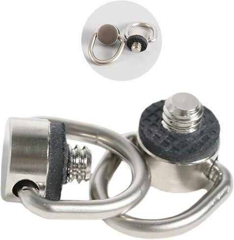 Stainless Steel D Rings Screw, 1/4"-20 Camera Fixing Screw with Rubber Padded for Tripods DSLR Camera Shoulder in Kuwait