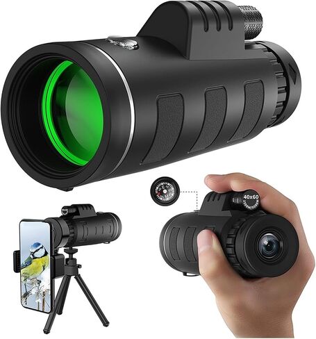 40X60 High-Powered Monocular Telescope - Professional Scope for Bird Watching, Hunting, Camping - Sharp Images in Saudi Arabia