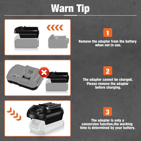 لمحول بطارية Skil PWR CORE 20 20V ، DM20SKL لـ DEWALT 20 V & for Milwauke 18V Lithium Batteries Contract to for Skil PWR CORE 20 20V LI-ion cordless tools (محول فقط) in Kuwait