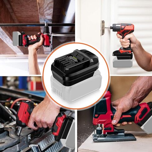 لمحول بطارية Skil PWR CORE 20 20V ، DM20SKL لـ DEWALT 20 V & for Milwauke 18V Lithium Batteries Contract to for Skil PWR CORE 20 20V LI-ion cordless tools (محول فقط) in Kuwait