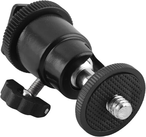 Camera Tripod Ball Head 360 Degree Swivel Mini Ball Head with Lock Heavy Duty Aluminum Alloy Hot Shoe Adapter Flash Light Bracket Holder Mount Cradle for DSLR Mirrorless Cameras in Saudi Arabia