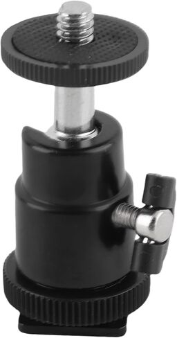 Camera Tripod Ball Head 360 Degree Swivel Mini Ball Head with Lock Heavy Duty Aluminum Alloy Hot Shoe Adapter Flash Light Bracket Holder Mount Cradle for DSLR Mirrorless Cameras in Saudi Arabia
