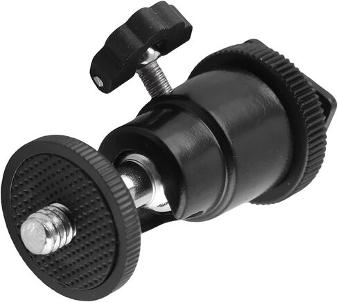 Camera Tripod Ball Head 360 Degree Swivel Mini Ball Head with Lock Heavy Duty Aluminum Alloy Hot Shoe Adapter Flash Light Bracket Holder Mount Cradle for DSLR Mirrorless Cameras in Saudi Arabia