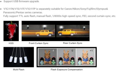 Godox V1 V1-N V1N USA الإصدار كاميرا فلاش مع مشغل فلاش X3-N لنيكون ، 76WS 2.4G TTL1/8000 HSS ، 480 لقطات الطاقة الكاملة ، وقت إعادة تدوير 1.5S ، بطارية 2600mAh LI-ION ، 10 مستويات مصباح النمذجة LED in Saudi Arabia