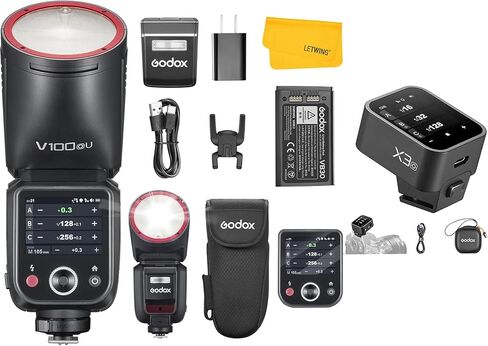 Godox V100O V100-O Flash for Olympus Panasonic Cameras, 2.4G 100W TTL External Flash, Touchscreen Control, with Godox X3O TTL Wireless Flash Trigger,Compatible for Olympus Camera(USA Version) in Saudi Arabia