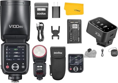 Godox V100N V100 N Flash for Nikon, 2.4G 100Ws TTL External Flash HSS 1/8000S, Touchscreen Control, with Godox X3N TTL Wireless Flash Trigger,Compatible for Nikon Camera(USA Version) in Saudi Arabia