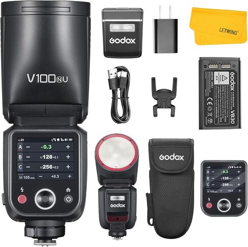 Godox V100N V100 N Flash for Nikon, 2.4G 100Ws TTL External Flash HSS 1/8000S, Touchscreen Control, with Godox X3N TTL Wireless Flash Trigger,Compatible for Nikon Camera(USA Version) in Saudi Arabia