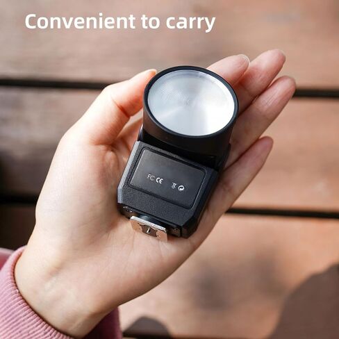 فلاش الكاميرا الصغيرة ، Mini Flash DSLR Flashlild GN8 6500K CRI97 Retro Design Rightweight 4 مستويات طاقة مع ضوء الفيديو لمعظم الكاميرات الرقمية in Kuwait