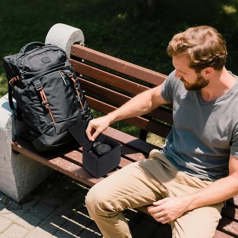 DSLR Camera Bags, Portable Camera Cases Camera Bag Insert Pads Camera Shock Protection Cases Messenger Bags Camera Bags Photography Accessories(black) in Saudi Arabia