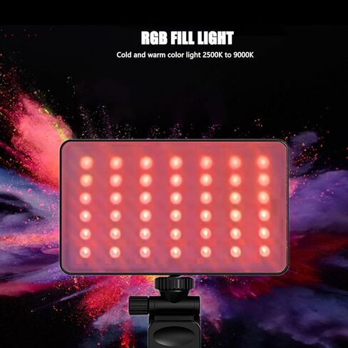 2500-9000K لون كامل LED LED STEPMAND 3000MAH أوضاع متعددة RGB ضوء الفيديو ، تصوير فوتوغرافي محمول الضوء ، الهاتف ، الكاميرا ، الكمبيوتر المحمول ، مع مقطع ، 4 أوضاع ، 26 تأثيرات المشهد in Kuwait