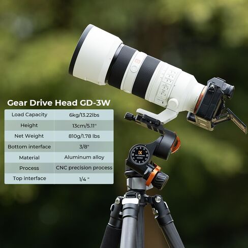 K & F Concept 83 Inch/211cm Camera Video Tripod لـ DSLR ورأس ثلاثي القوائم الموجهة ثلاثية. in Saudi Arabia