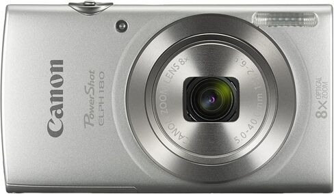 Canon PowerShot Elph 180 Digital Camera W/تثبيت الصور ووضع السيارات الذكي (Silver) (متجدد) in Kuwait