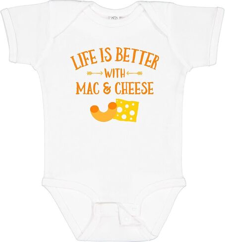 inktastic Life's Better Mac & Cheese Baby Bodysuit in Saudi Arabia