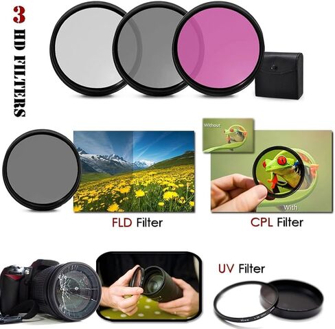 طقم العدسة والمرشحات 67 مم بما في ذلك: عدسة زاوية واسعة 67/72 مم + 67/72 مم 2x عدسة تليفوتوائية مع حلقة خطوة إلى 72 مم + 67 مم مرشحات ماكرو عن قرب + 67 مم مرشحات HD + 67 ملم ND + عوامل تصفية + المزيد in Kuwait