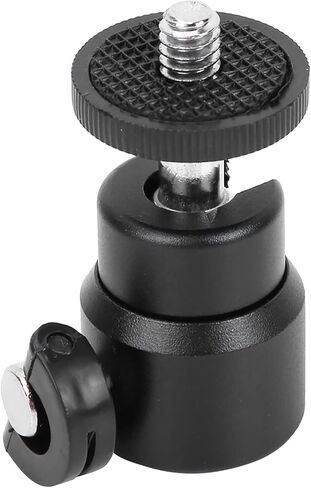 SONEW متعدد الاستخدامات 360 درجة رأس الكرة الصغيرة مع 1/4 بوصة تثبيت المسمار لكاميرات DSLR و camcorders - سبيكة الألومنيوم متينة مع منصات مطاطية مضادة - أسود (أسود) in Kuwait