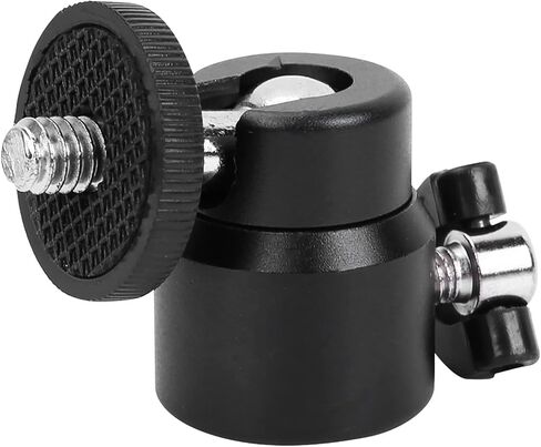 SONEW متعدد الاستخدامات 360 درجة رأس الكرة الصغيرة مع 1/4 بوصة تثبيت المسمار لكاميرات DSLR و camcorders - سبيكة الألومنيوم متينة مع منصات مطاطية مضادة - أسود (أسود) in Kuwait