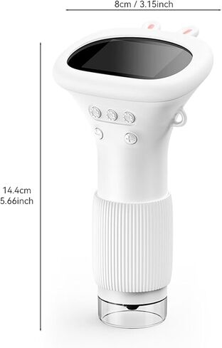 Hilitand 1000X Zoom Real Time HD Imaging Portable Microscope with 8 LEDs, Wider Field of View Microscope for Scientific Exploration (White) in Saudi Arabia