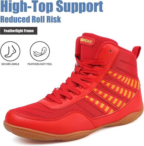 Wrestling Shoes Men Youth Boxing Cross-Training Squats Bodybuilding Lightweight Breathable Non Slip in Saudi Arabia