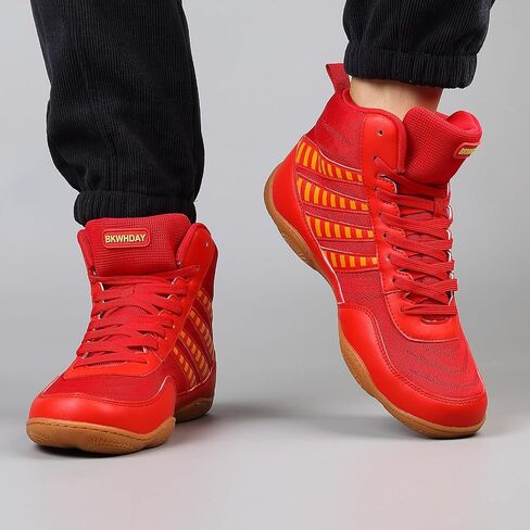 Wrestling Shoes Men Youth Boxing Cross-Training Squats Bodybuilding Lightweight Breathable Non Slip in Saudi Arabia