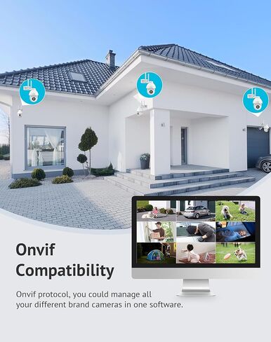 Laview 5MP Camera Camera Outdoor Wired Starlight Color Light Vision ، 3K Cameras for Home Security AI Human Dection & Auto Tracking ، IP65 Outdoor Camera ثنائية الاتجاه ، سحابة أمريكية ، متوافقة مع Alexa in Kuwait