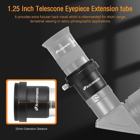Astromania 1.25 Inch Universal T-Adapter - Bundle with - 66 Degree Ultra Wide Angle Eyepiece 6mm in Saudi Arabia