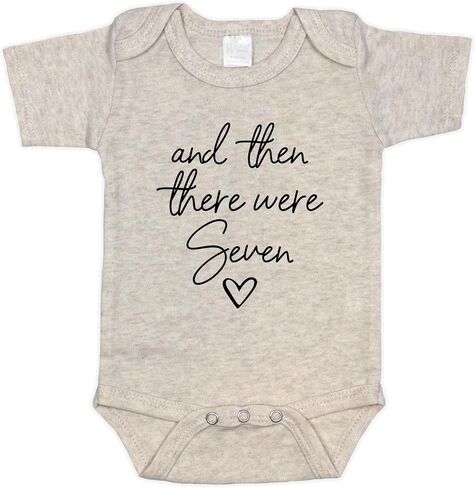 Then There Were Seven, Pregnancy Announcement Bodysuit, White and Natural Colors in Saudi Arabia