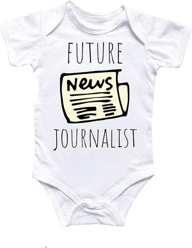 Journalist Newspaper - Baby Boy Girl Clothes Infant Bodysuit Funny Cute Newborn in Saudi Arabia