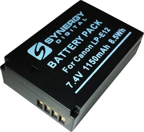 Synergy Digital Camera Battery, Works with Canon EOS M50 Digital Camera, (Li-Ion, 7.4V, 1150 mAh) Ultra Hi-Capacity, Compatible with Canon LPE12 Battery in Saudi Arabia