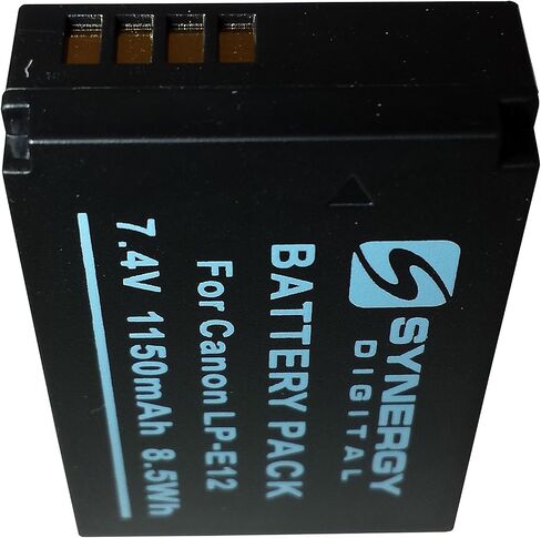 Synergy Digital Camera Battery, Works with Canon EOS M50 Digital Camera, (Li-Ion, 7.4V, 1150 mAh) Ultra Hi-Capacity, Compatible with Canon LPE12 Battery in Saudi Arabia