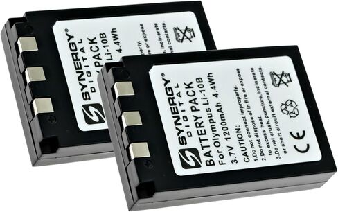 Synergy Digital Camera Batteries, Compatible with Olympus Camedia C-60 Zoom Digital Camera, (Li-ion, 3.7V, 1200 mAh), Replacement for Olympus LI-10B Battery, Pack Includes: 2 x SDLI10B Batteries in Saudi Arabia