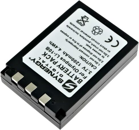 Synergy Digital Camera Batteries, Compatible with Olympus Camedia C-60 Zoom Digital Camera, (Li-ion, 3.7V, 1200 mAh), Replacement for Olympus LI-10B Battery, Pack Includes: 2 x SDLI10B Batteries in Saudi Arabia