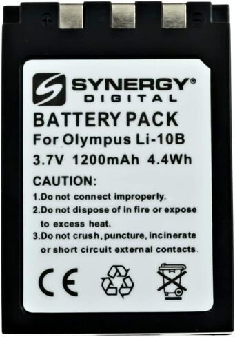 Synergy Digital Camera Batteries, Compatible with Olympus Camedia C-60 Zoom Digital Camera, (Li-ion, 3.7V, 1200 mAh), Replacement for Olympus LI-10B Battery, Pack Includes: 2 x SDLI10B Batteries in Saudi Arabia