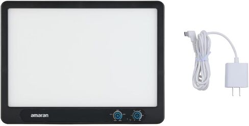 amaran Verge Edge-Lit LED Panel Light Flicker-Free (Charcoal, US) Bundle with Base Stand (2 Items) in Saudi Arabia