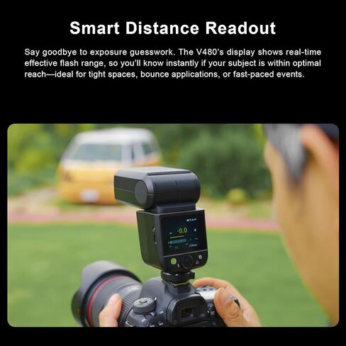 Godox V480 C V480-C Canon-Specific TTL Flash, 2.4G Wireless Flash, Supports Canon HSS at 1/8000s, 2.0-inch Color Touchscreen, Lithium-Ion Battery, 650 Full-Power Flashes, 10-Level Pre-Flash in Saudi Arabia