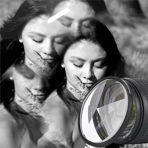 Kaleidoscope Prism Filter 52-82mm - Special Effect Photography Lens Filter for DSLR & SLR Cameras(with 52 Adapter Ring,4 Plus 1 Prism) in Kuwait