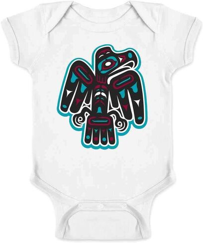 Pop Threads Native American Thunderbird Eagle Totem Symbol Art Infant Baby Boy Girl Bodysuit in Saudi Arabia