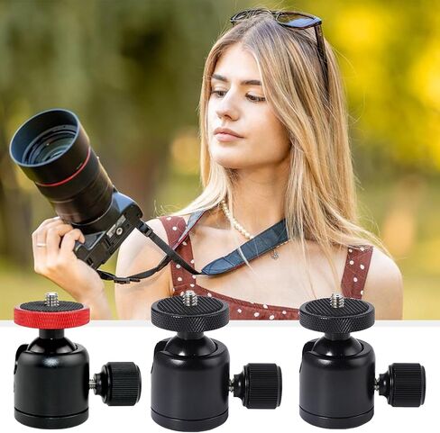 Tripod Round Head 360 Panoramic Metal Quick Releasing Plate 1/4" 3/8'' Screw Thread Mount Tripod Head for Monopod in Saudi Arabia