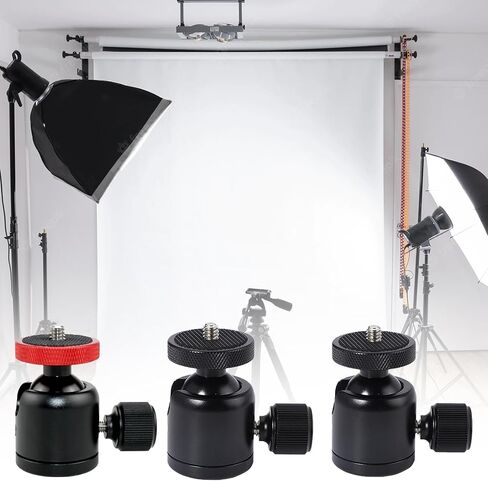 Tripod Round Head 360 Panoramic Metal Quick Releasing Plate 1/4" 3/8'' Screw Thread Mount Tripod Head for Monopod in Saudi Arabia