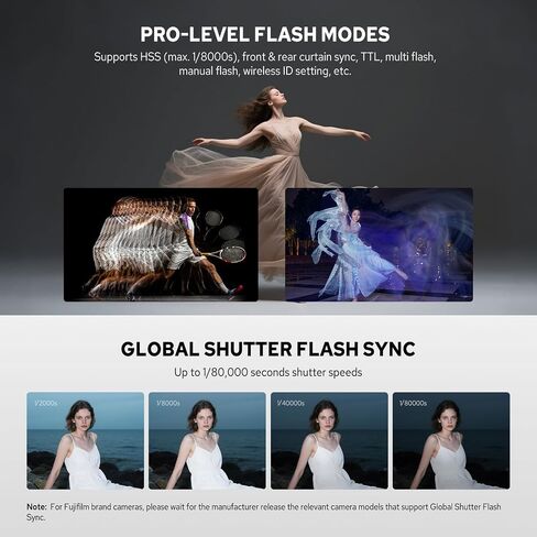 Godox V480 F V480-F TTL Flash for Fujifilm, 2.4G Wireless Speedlite Fuji HSS 1/8000s, 650 Full Power Flashes, Li-ion Battery,Smart Distance Readout, with Godox X3F TTL Wireless Flash Trigger in Saudi Arabia