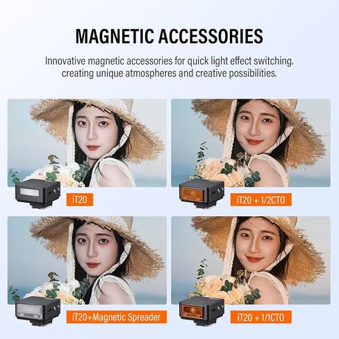 godox it20 s ttl mini flash it20s فلاش الحذاء الساخن لـ Sony تم ترقيته IM20 مع الناشر المغناطيسي ومرشح اللون 1.5s إعادة تدوير 700+وميض 7.4 فولت 300 مللي أمبير في الساعة مع نشر أبيض لـ ZV-E1 ، A7IV ، ZV-E10 in Saudi Arabia