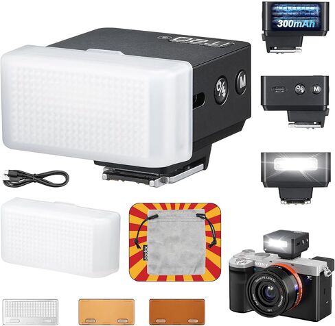 godox it20 s ttl mini flash it20s فلاش الحذاء الساخن لـ Sony تم ترقيته IM20 مع الناشر المغناطيسي ومرشح اللون 1.5s إعادة تدوير 700+وميض 7.4 فولت 300 مللي أمبير في الساعة مع نشر أبيض لـ ZV-E1 ، A7IV ، ZV-E10 in Saudi Arabia
