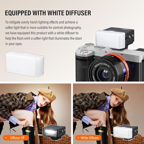 godox it20 s ttl mini flash it20s فلاش الحذاء الساخن لـ Sony تم ترقيته IM20 مع الناشر المغناطيسي ومرشح اللون 1.5s إعادة تدوير 700+وميض 7.4 فولت 300 مللي أمبير في الساعة مع نشر أبيض لـ ZV-E1 ، A7IV ، ZV-E10 in Saudi Arabia
