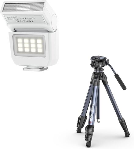 ULANZI SL03 Camera Mini Flash and ULANZI Ombra Video Ⅱ Camera Tripod with Fluid Head in Saudi Arabia
